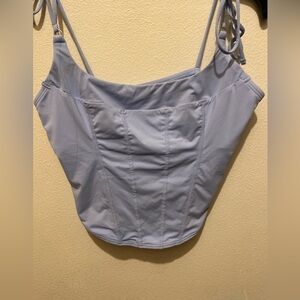 blue golly hicks corset top